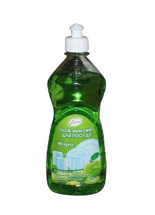 Средство для мытья посуды 500мл «яблоко», плоский тм сана