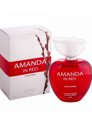 Туалетная вода женская amanda in red 100 мл тм lotus valley