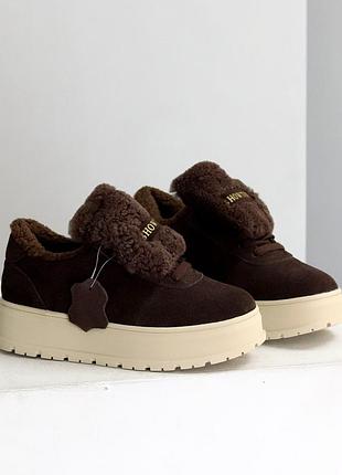 Автоледи женские зимние из натуральной замши