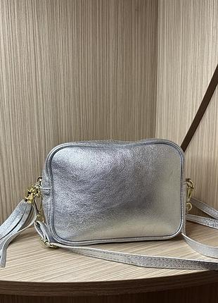 Итальнская женская кожаная сумочка,кросс-боди