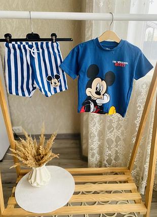 Літній костюм з міккі на 9-12 місяців
