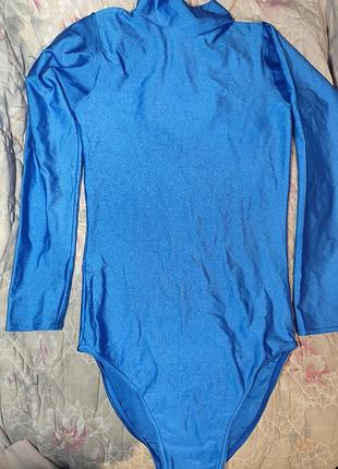 Шикарний суцільний купальник з довгими рукавами на високий зріст на тренування