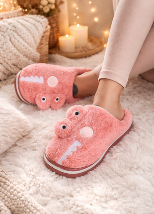 Тапочки комнатные женские пудровые код тп140
