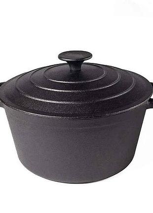 Кастрюля чугунная с чугунной крышкой 3л сс03 тм biol