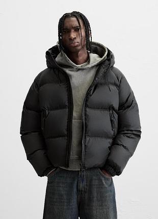 60%пух|40%перо|чоловічий пуховик zara