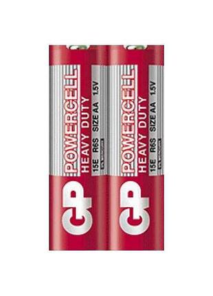 Батарейка солевая r6/aa power cell 1.5v 15ereb-2s2 2шт (спайка) тм gp