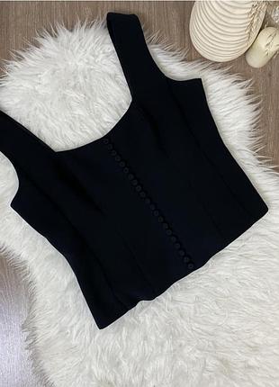 Чорний топ корсет блуза ідеальний стан next розмір 14