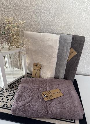 Рушники банні махрові 100% бавовна гіпоалергенні мʼякі добре вбирають вологу преміум якість розкішні красивий візерунок