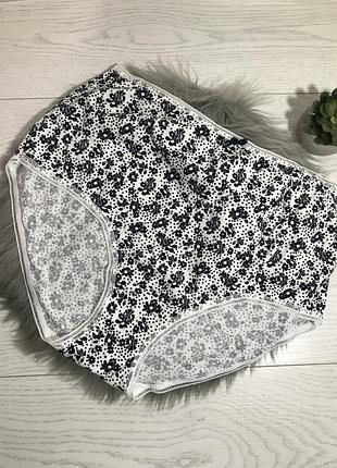 Високі бавовняні трусики з принтом