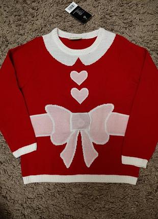 Новый новогодний свитер 110/116р.