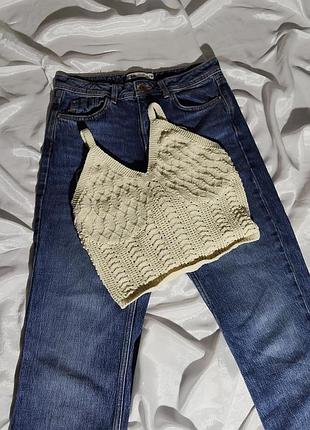 Молочный короткий топ primark 10-12