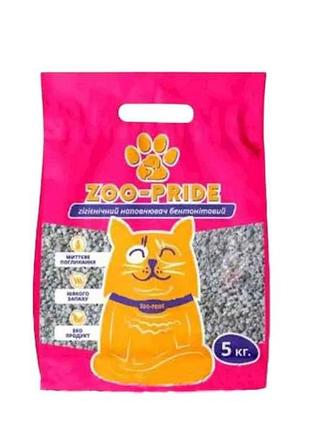 Наполнитель бентонитовый с ароматом лаванды крупный 5кг тм zoo-pride