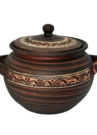 Супник 2,5л гонч ангоб с ручкой тм этно керамика