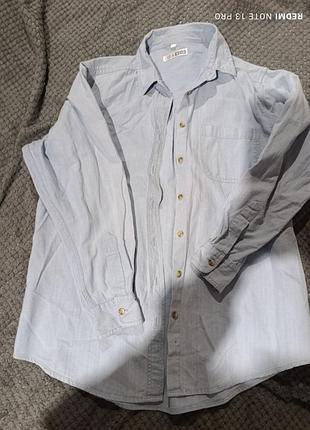 Рубашка хлопок голубая