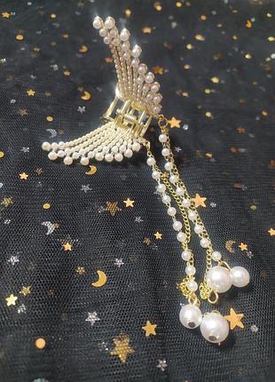 Заколка для волос, украшение, краб, крылья, бабочка