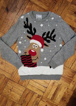 Новорічний светр з гірляндою унісекс