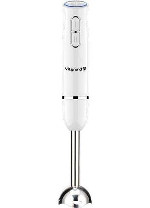 Блендер 600вт 12шв vbh6209 white турбо, led подсветка тм vilgrand