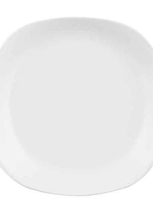 Тарелка десертная 20х20см molize квадратная, белая тм ardesto