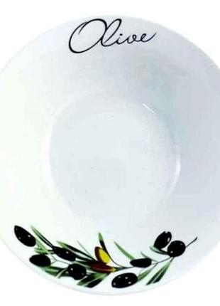 Тарелка суповая 20см оливки (12шт) 8002 тм interos