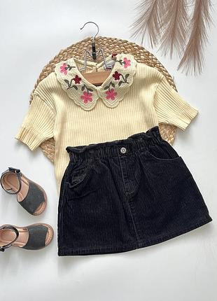 Вельветова спідниця zara на 4-5 років