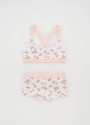 Детские хлопковые топ и трусы-шорты carfield фирмы reserved