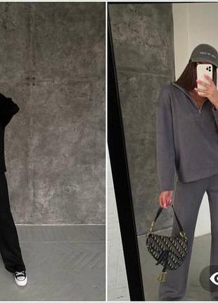 Теплий жіночий плотний в'язаний трикотажний костюм розмір s/м