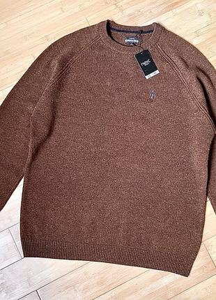 Вовняний теракотовий светр