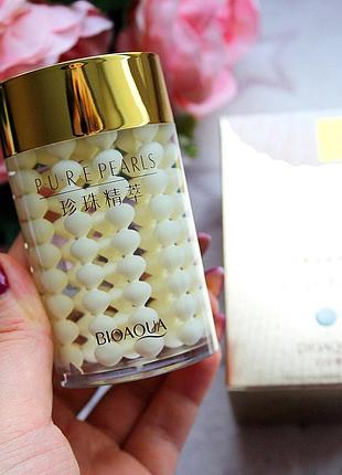 Увлажняющая ночная маска с натуральной жемчужной пудрой bioaqua pure pearls sleep mask