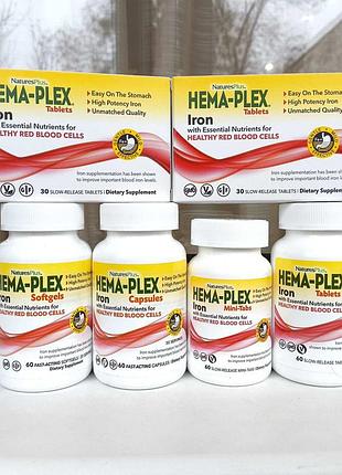 Hema plex залізо з кофакторами, сша, таблетки, софтель, капсули, міні табс