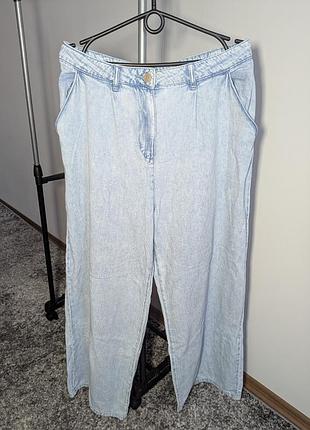 Палаццо тонкі джинси блакитні літо ххл