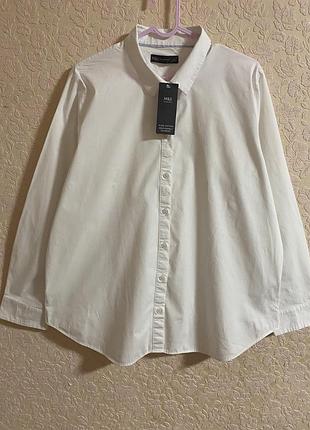 Біла сорочка вільного крою, рубашка лверсайз, блузка, блуза