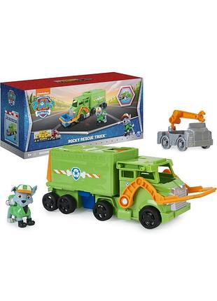 Игровой набор щенячий патруль роки и грузовик трансформер rocky rescue truck paw patrol big truck