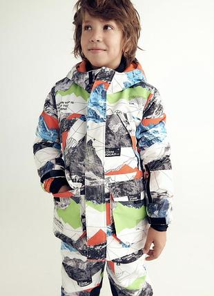 Зимняя лыжная куртка reserved размер 134-140 комбинированная комбінована лижна зимова куртка на хлопчика
