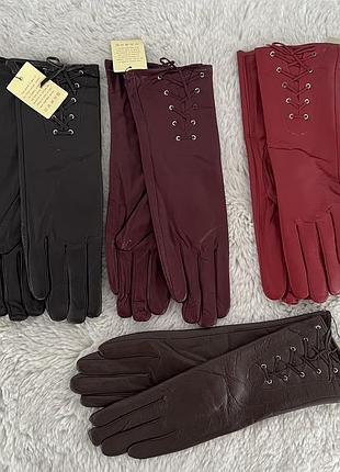 Перчатки жіночі , рукавиці шкіряні , перчатки шкіряні , перчатки довгі , перчатки коричневі