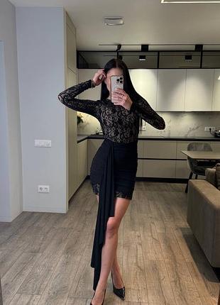Вечірня міні сукня з мережива ✨ мереживна міні сукня ✨