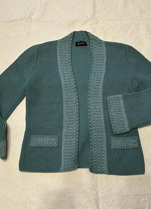 Вовняний кардиган зеленого кольору відомого бренду