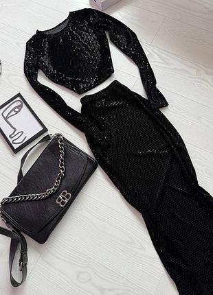 Комплект (лонгслів та спідниця)