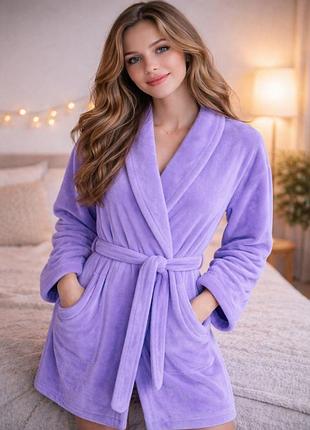 Велюровый халат для девочки 9-13 лет