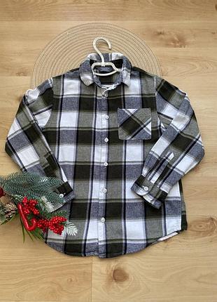 Сорочка primark в клітинку 7-8 років, бавовна, як нова