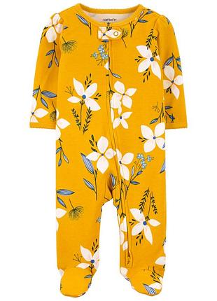 Бавовняний чоловічок сліп піжама carter’s картерс для дівчинки