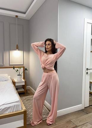 Домашній/пляжний костюм (лонгслів+штани)