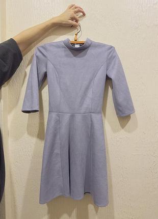 Сукня замш сірий колір