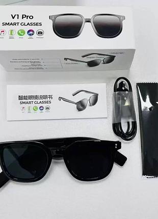Сонцезахисні смарт-окуляри v1 pro bluetooth, розумні окуляри з динаміками для прослуховування музики та приймань дзвінків