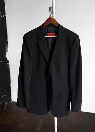 Hugo hugo boss mens black wool blend suit jacket blazer чоловічий, чорний, піджак, блейзер, класичний, костюмний, офісний, діловий, хуго босс