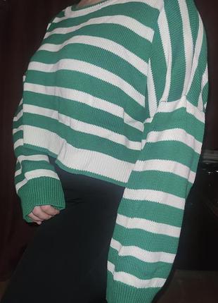 Джемпер укороченный в полоску savage honey р. m