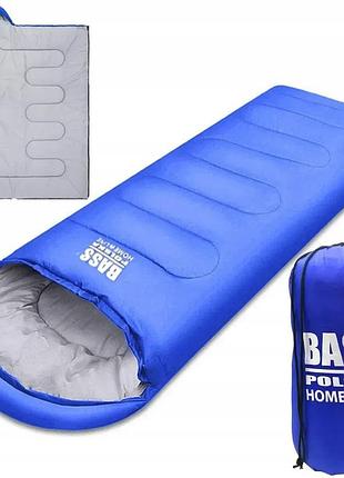 Спальний мішок 210х75 см bass polska bh 41997, синій