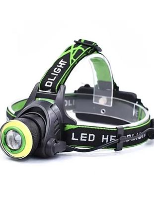 Налобний акумуляторний ліхтар bass polska 3917 дальність 300 м 2 акамулятори