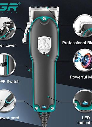 Подстригательная машинка, надежная машинка для стрижки, профессиональный триммер с насадками qx-48