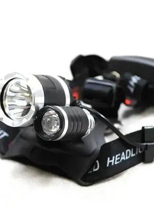 Налобний світлодіодний ліхтар на 3 led лампи bass polska 3916