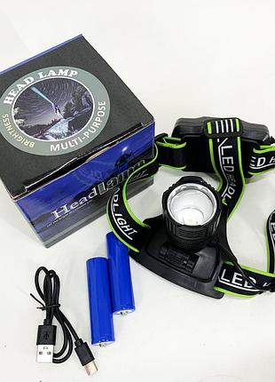 Ліхтар налобний a16-gt 2x18650 jw-65